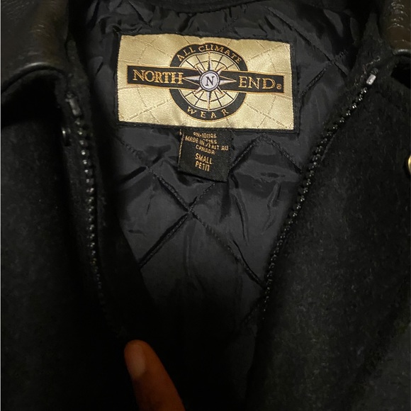 (Like new) winter leather collar varsity jacket S men - Picture 3 of 3